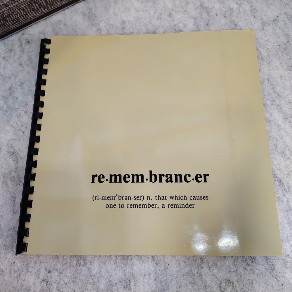 Vintage Remembrancer Weekly Planner Spiral Undated Organizer Cream Minimalist